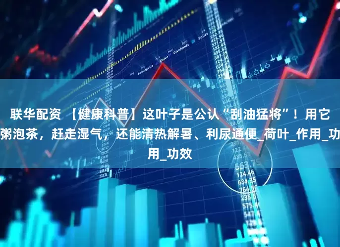 联华配资 【健康科普】这叶子是公认“刮油猛将”！用它煮粥泡茶，赶走湿气，还能清热解暑、利尿通便_荷叶_作用_功效